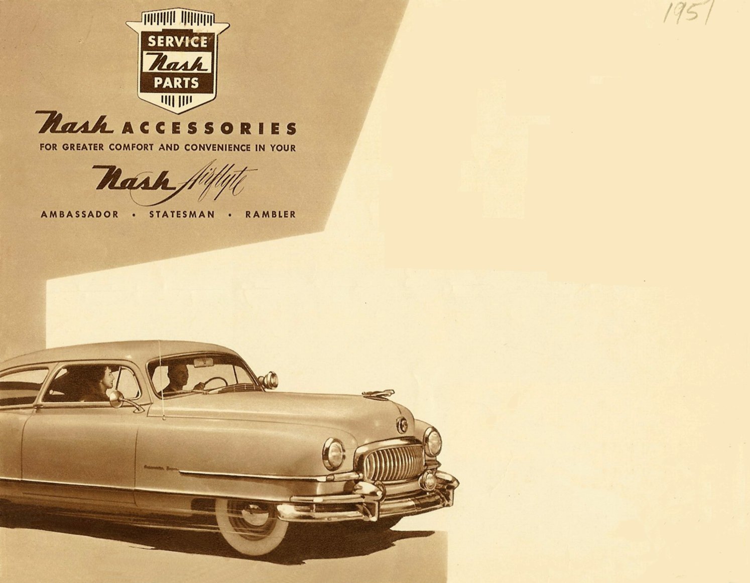 1951 Nash Accessories Folder